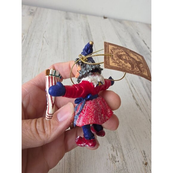 Drolleries d henderson elf stocking glitter ornament demdaco 2003 Xmas tree - Picture 5 of 10